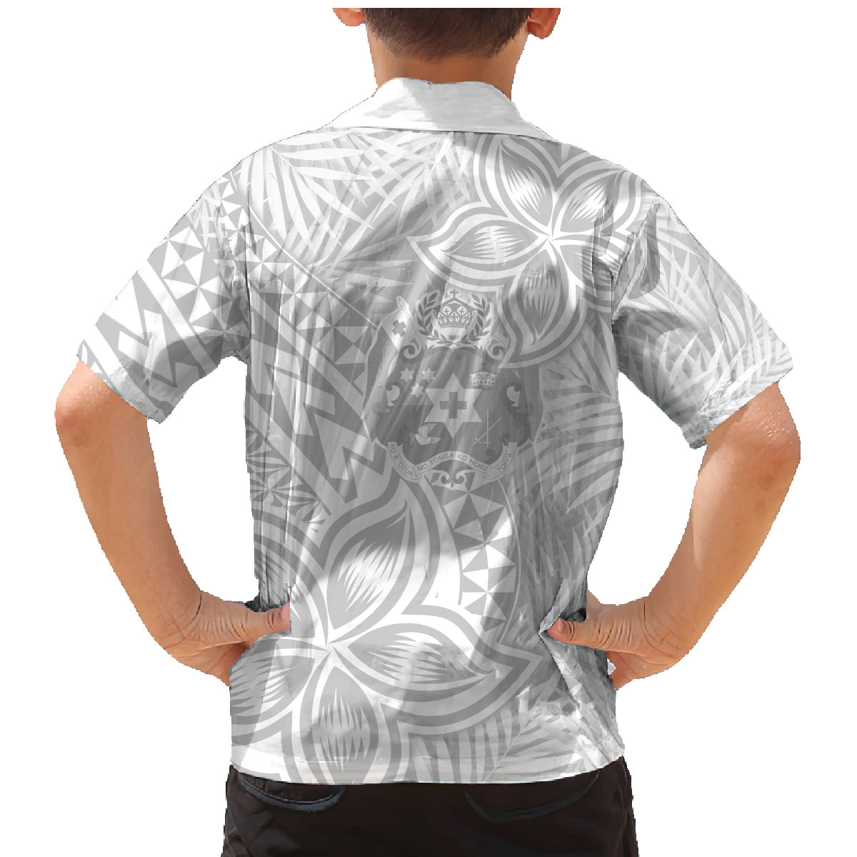 Personalised Tonga White Sunday Family Matching Mermaid Dress and Hawaiian Shirt Tropical Plant With Polynesian Pattern LT9 - Wonder Print Shop