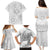Personalised Tonga White Sunday Family Matching Puletasi Dress and Hawaiian Shirt Tropical Plant With Polynesian Pattern - Wonder Print Shop