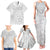 Personalised Tonga White Sunday Family Matching Tank Maxi Dress and Hawaiian Shirt Tropical Plant With Polynesian Pattern - Wonder Print Shop
