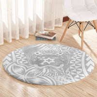 personalised-tonga-white-sunday-round-carpet-tropical-plant-with-polynesian-pattern