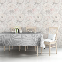 Personalised Tonga White Sunday Tablecloth Tropical Plant With Polynesian Pattern - Wonder Print Shop