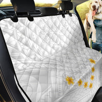 Tonga White Sunday Back Car Seat Cover Polynesian Plumeria Tribal Simple LT9 - Wonder Print Shop