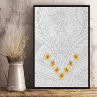 Tonga White Sunday Canvas Wall Art Polynesian Plumeria Tribal Simple LT9 - Wonder Print Shop