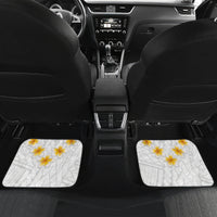 Tonga White Sunday Car Mats Polynesian Plumeria Tribal Simple LT9 - Wonder Print Shop