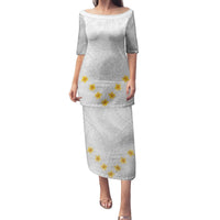 Tonga White Sunday Family Matching Puletasi Dress and Hawaiian Shirt Polynesian Plumeria Tribal Simple - Wonder Print Shop