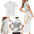 Tonga White Sunday Family Matching Short Sleeve Bodycon Dress and Hawaiian Shirt Polynesian Plumeria Tribal Simple - Wonder Print Shop