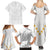 Tonga White Sunday Family Matching Summer Maxi Dress and Hawaiian Shirt Polynesian Plumeria Tribal Simple - Wonder Print Shop