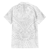 Tonga White Sunday Hawaiian Shirt Polynesian Plumeria Tribal Simple - Wonder Print Shop