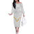 Tonga White Sunday Off The Shoulder Long Sleeve Dress Polynesian Plumeria Tribal Simple - Wonder Print Shop