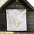 Tonga White Sunday Quilt Polynesian Plumeria Tribal Simple - Wonder Print Shop