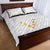 Tonga White Sunday Quilt Bed Set Polynesian Plumeria Tribal Simple - Wonder Print Shop