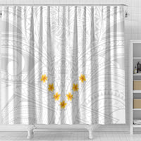 tonga-white-sunday-shower-curtain-polynesian-plumeria-tribal-simple