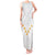 Tonga White Sunday Tank Maxi Dress Polynesian Plumeria Tribal Simple - Wonder Print Shop