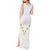 Tonga White Sunday Tank Maxi Dress Polynesian Plumeria Tribal Simple - Wonder Print Shop