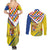 Personalized Belgium Antwerp Province Couples Matching Summer Maxi Dress and Long Sleeve Button Shirt