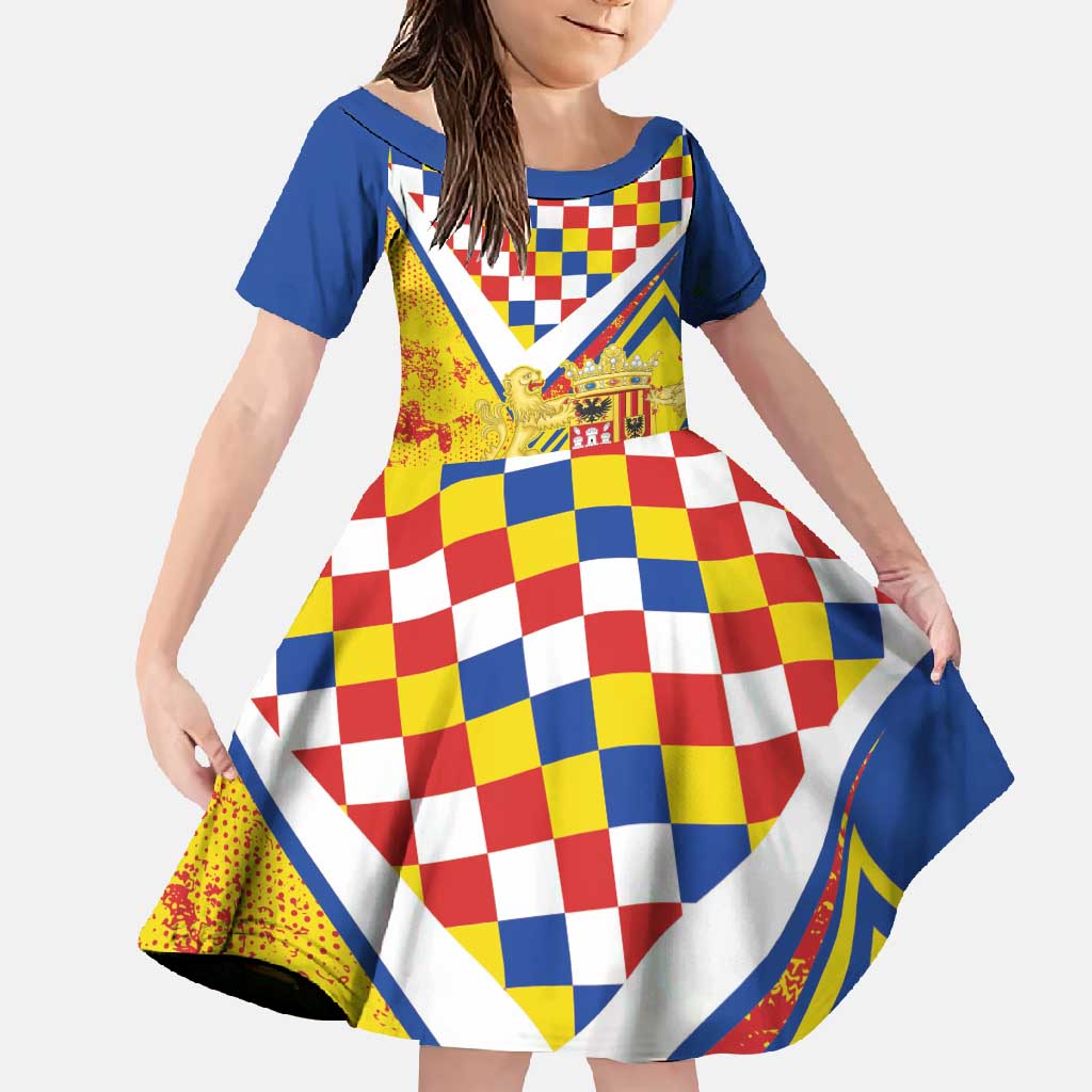 Personalized Belgium Antwerp Province Family Matching Off Shoulder Maxi Dress and Hawaiian Shirt