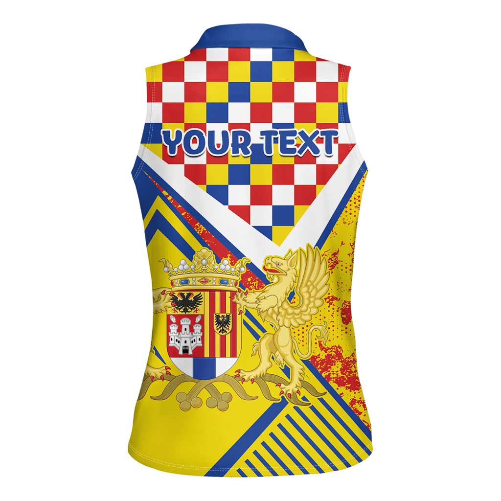 Personalized Belgium Antwerp Province Women Sleeveless Polo Shirt