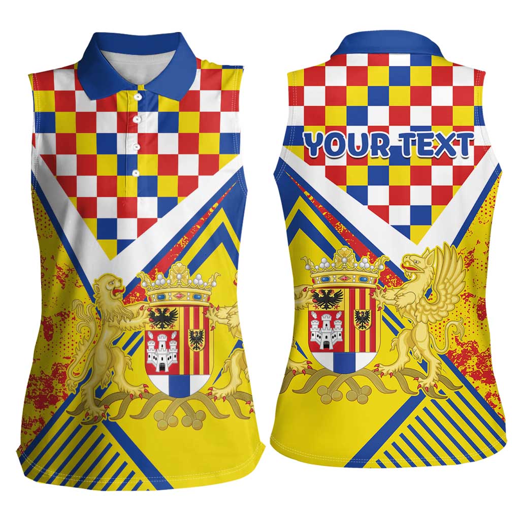 Personalized Belgium Antwerp Province Women Sleeveless Polo Shirt