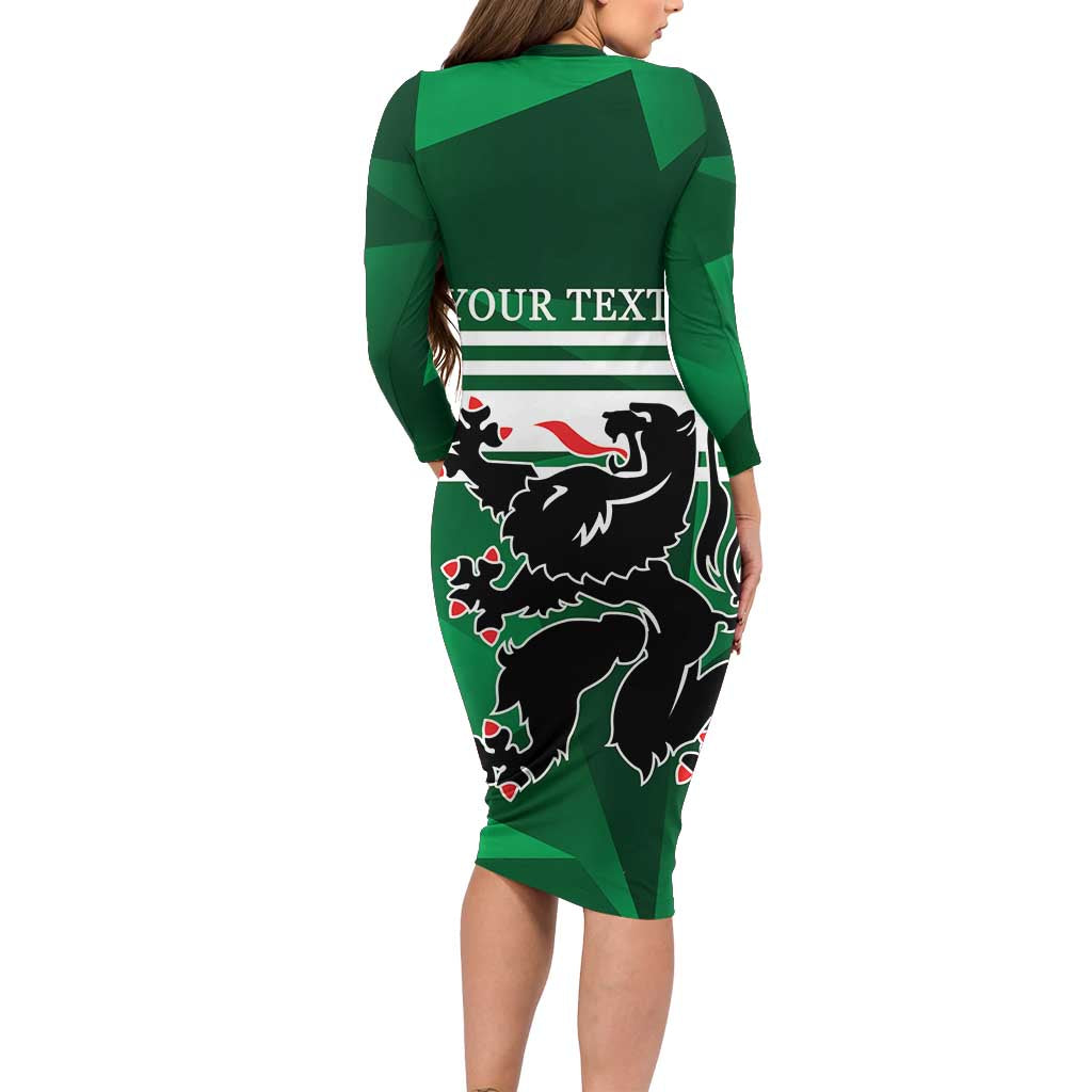 Personalized Belgium East Flanders Family Matching Long Sleeve Bodycon Dress and Hawaiian Shirt