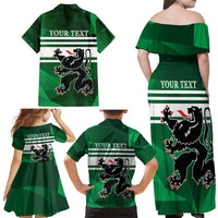 Personalized Belgium East Flanders Family Matching Off Shoulder Maxi Dress and Hawaiian Shirt