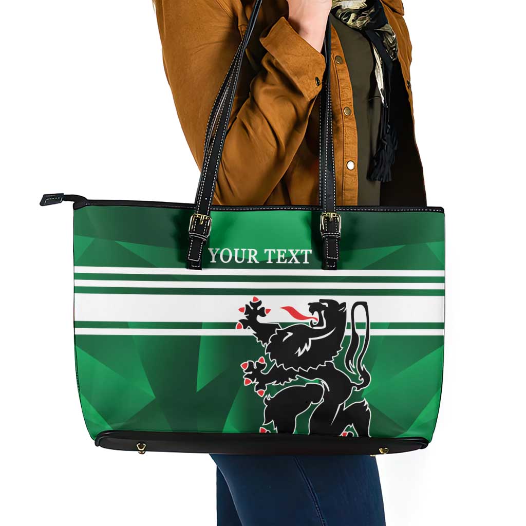 Personalized Belgium East Flanders Leather Tote Bag