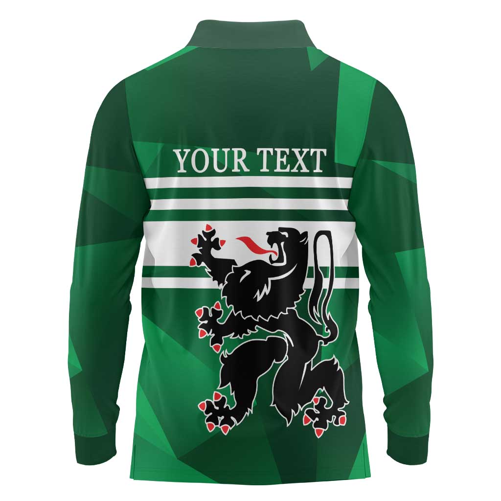 Personalized Belgium East Flanders Long Sleeve Polo Shirt