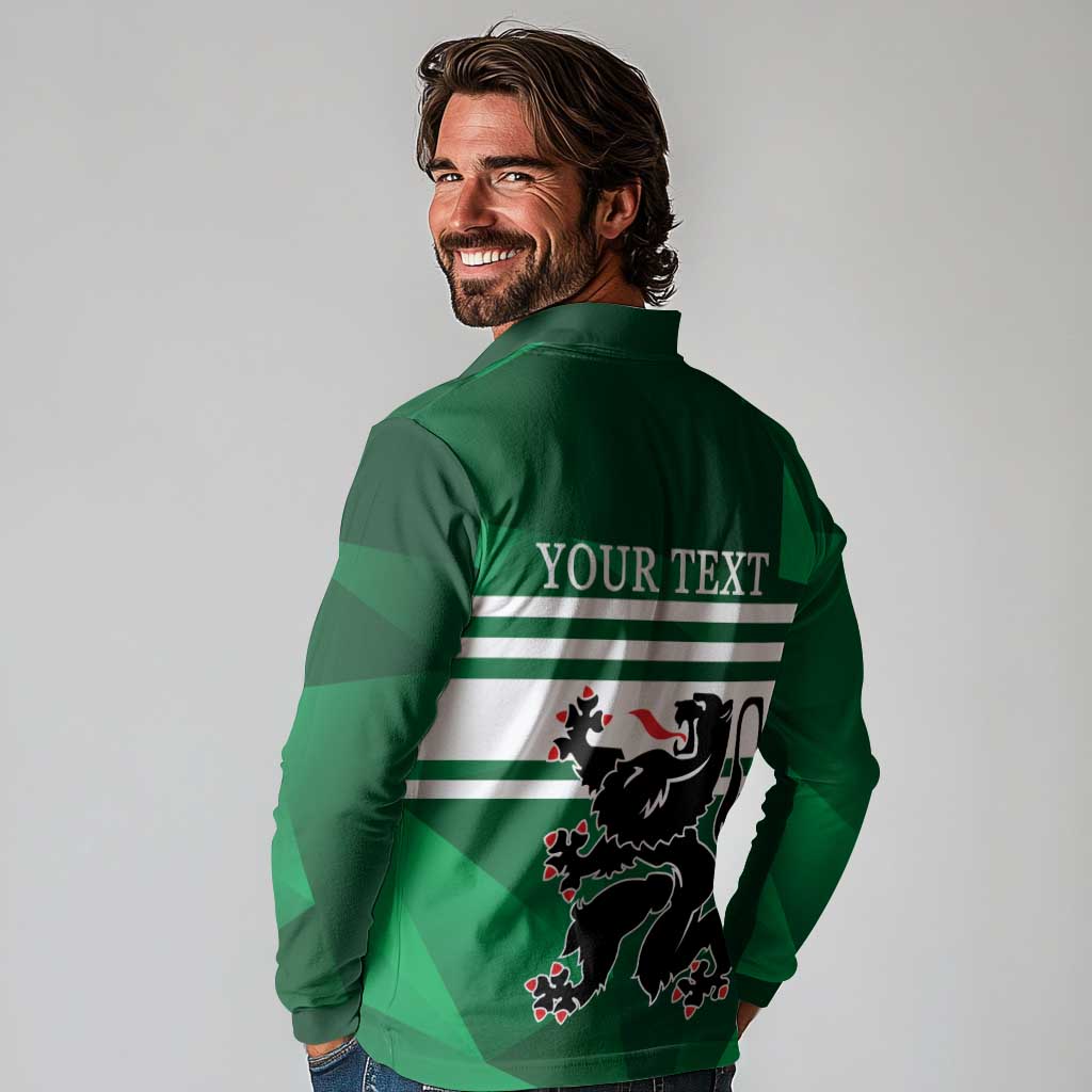 Personalized Belgium East Flanders Long Sleeve Polo Shirt