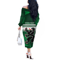 Personalized Belgium East Flanders Off The Shoulder Long Sleeve Dress
