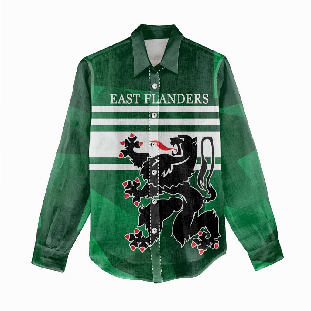 Personalized Belgium East Flanders Women Casual Shirt