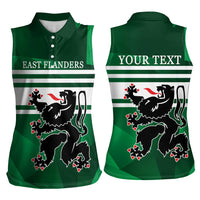 Personalized Belgium East Flanders Women Sleeveless Polo Shirt