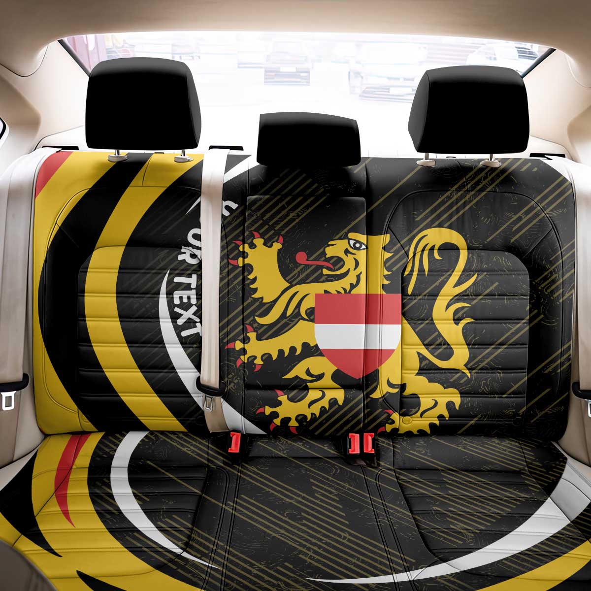 Personalized Belgium Flemish Brabant Back Car Seat Cover