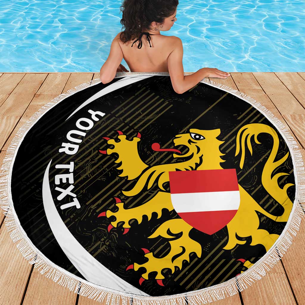Personalized Belgium Flemish Brabant Beach Blanket
