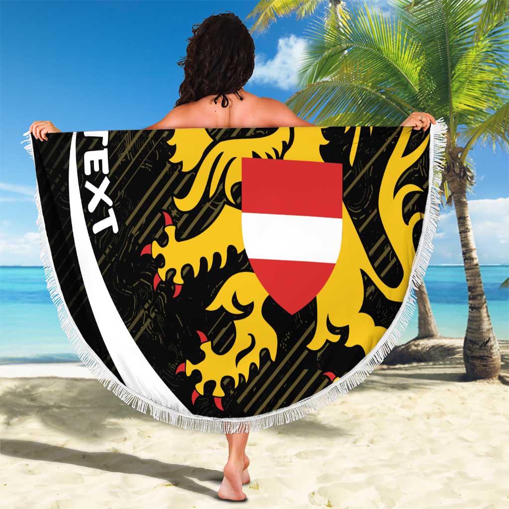 Personalized Belgium Flemish Brabant Beach Blanket