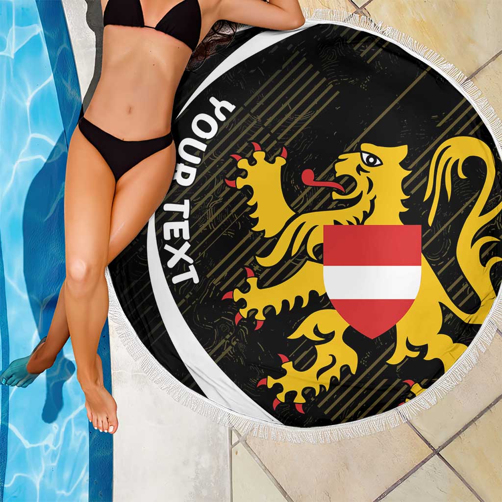 Personalized Belgium Flemish Brabant Beach Blanket