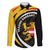 Personalized Belgium Flemish Brabant Family Matching Off The Shoulder Long Sleeve Dress and Hawaiian Shirt