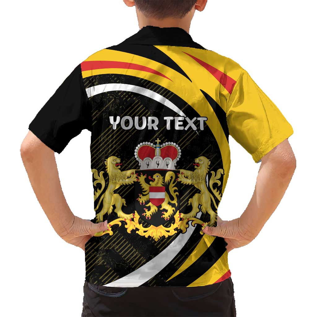 Personalized Belgium Flemish Brabant Family Matching Summer Maxi Dress and Hawaiian Shirt