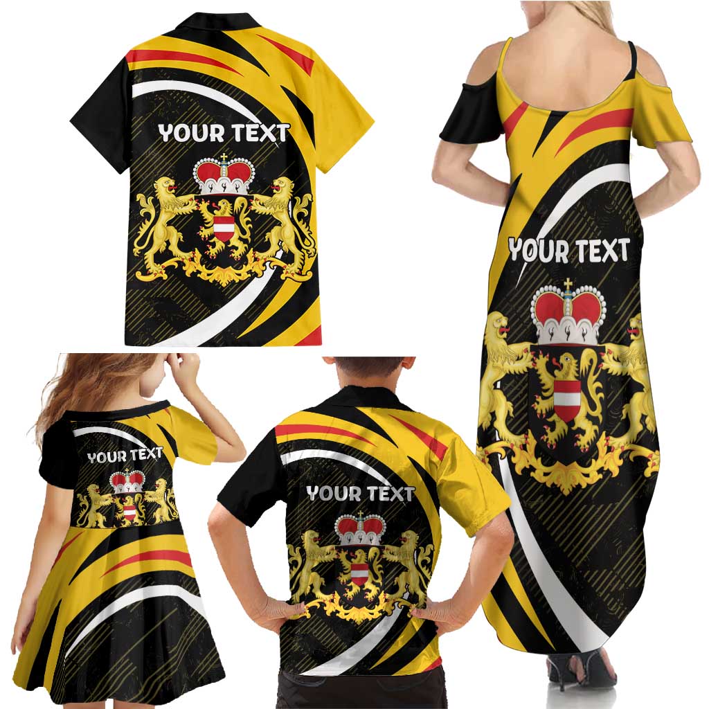 Personalized Belgium Flemish Brabant Family Matching Summer Maxi Dress and Hawaiian Shirt