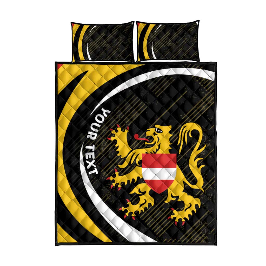 Personalized Belgium Flemish Brabant Quilt Bed Set