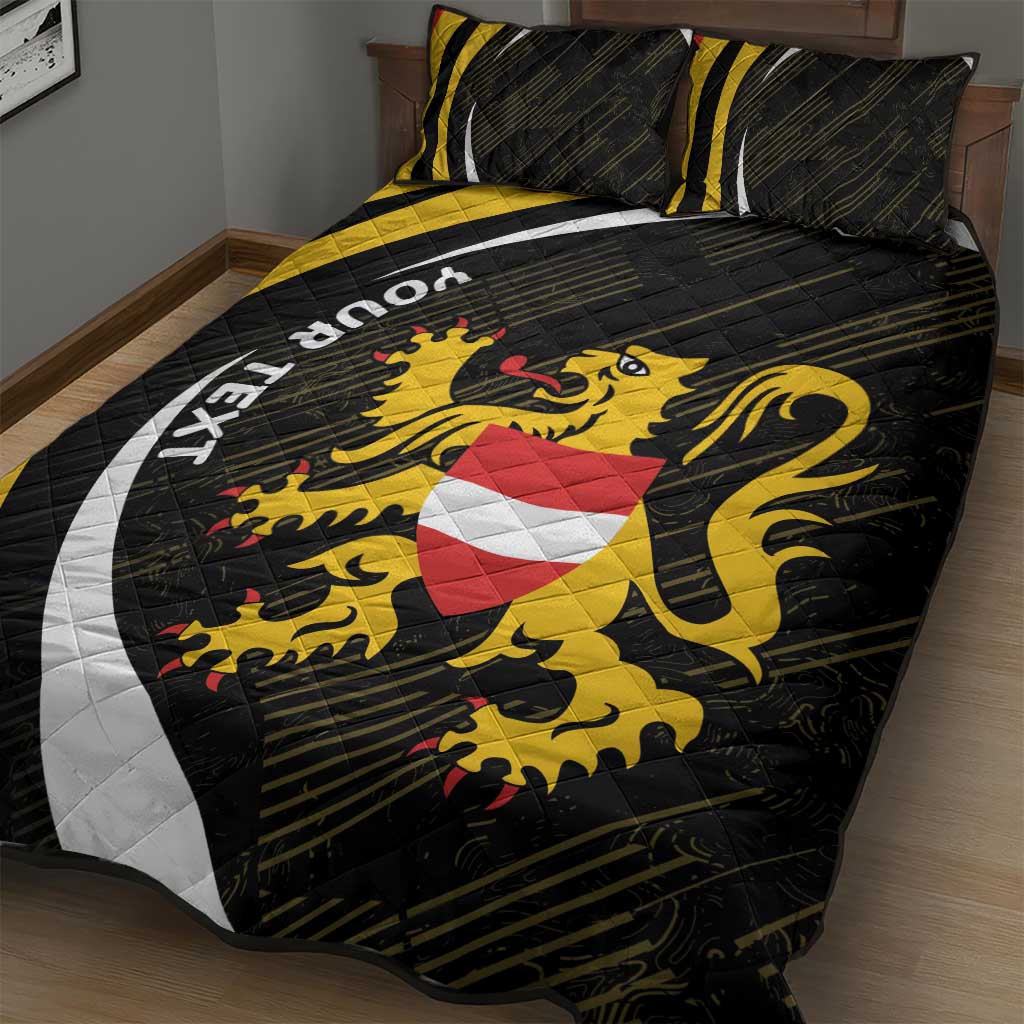 Personalized Belgium Flemish Brabant Quilt Bed Set