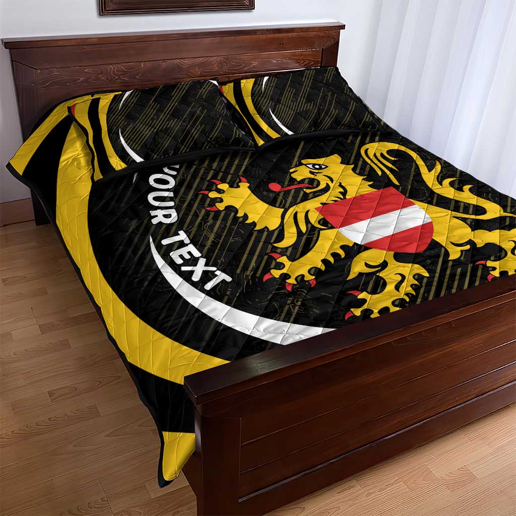 Personalized Belgium Flemish Brabant Quilt Bed Set