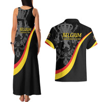 Belgium Leo Belgicus Couples Matching Tank Maxi Dress and Hawaiian Shirt