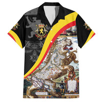 Belgium Leo Belgicus Family Matching Off Shoulder Short Dress and Hawaiian Shirt