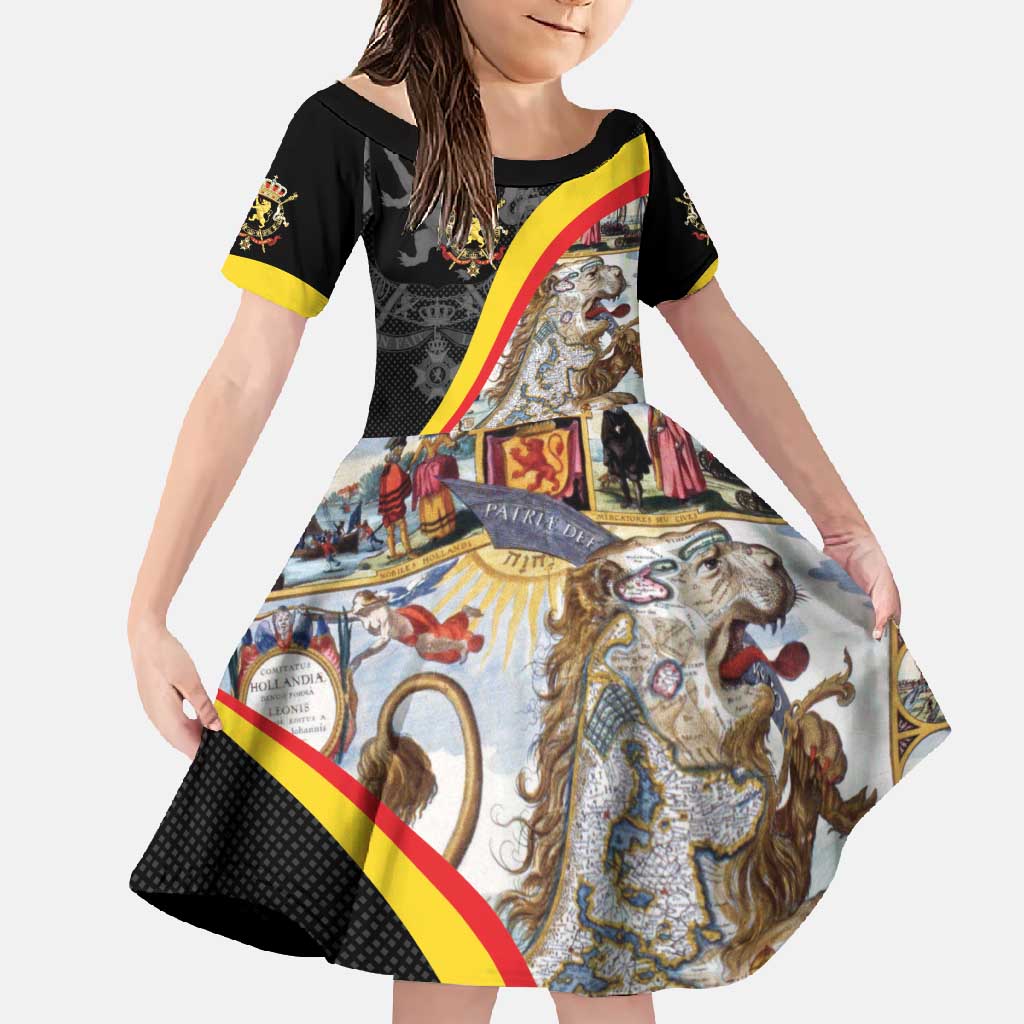Belgium Leo Belgicus Family Matching Summer Maxi Dress and Hawaiian Shirt