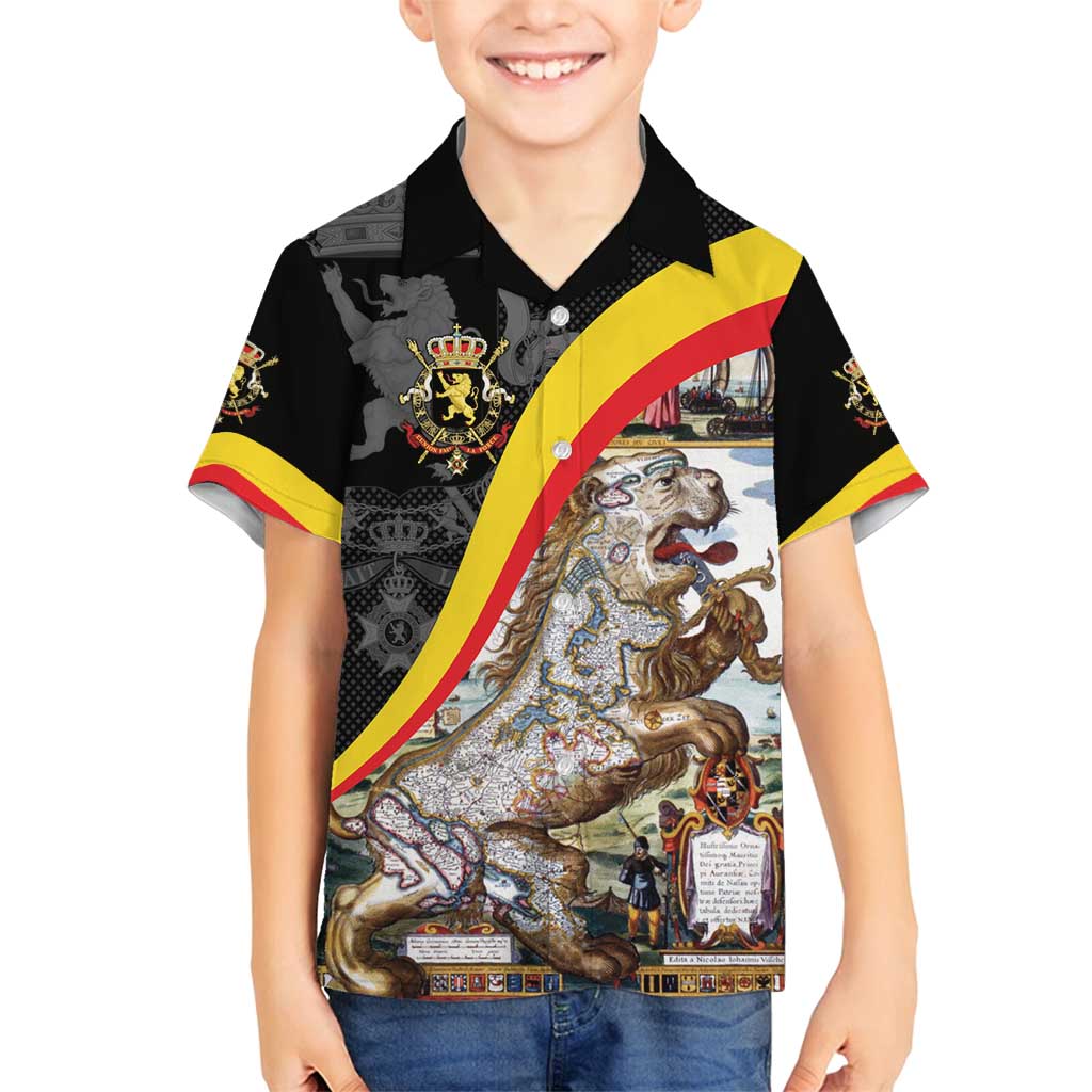Belgium Leo Belgicus Family Matching Summer Maxi Dress and Hawaiian Shirt