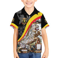 Belgium Leo Belgicus Family Matching Summer Maxi Dress and Hawaiian Shirt