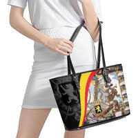 Belgium Leo Belgicus Leather Tote Bag