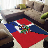 Hispaniola Personalized Area Rug Dominican Republic Haiti Flag Together