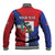 Hispaniola Personalized Baseball Jacket Dominican Republic Haiti Flag Together