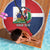Hispaniola Personalized Beach Blanket Dominican Republic Haiti Flag Together