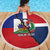 Hispaniola Personalized Beach Blanket Dominican Republic Haiti Flag Together
